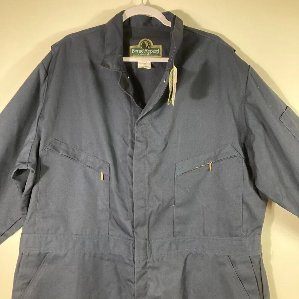 Mens Berne Apparel Navy Unlined‎ CoverallsNavy  NWT 52S